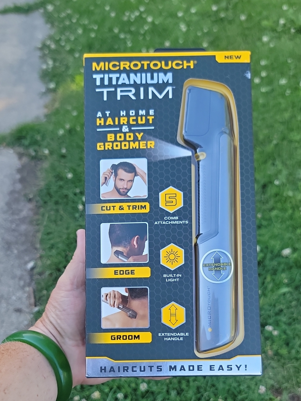 Titanium Trim Men’s Hair & Body Groomer — Blue